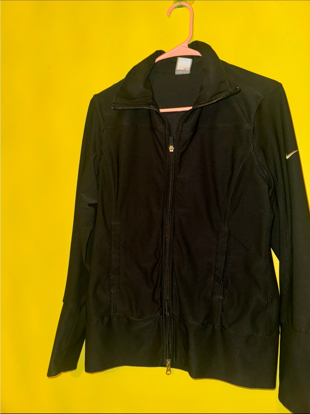 Nike Fit Dry black zip up running athletic jacket